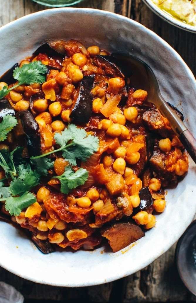 Aubergine & Chickpea Stew